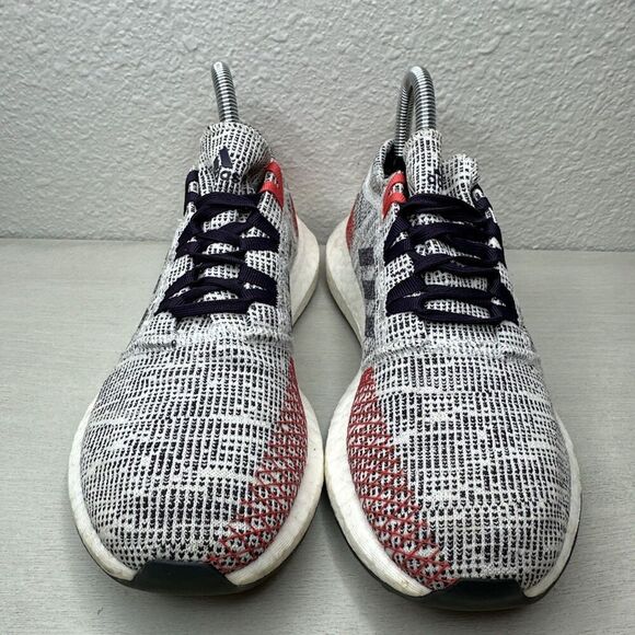 Adidas PureBoost Go Gray Purple White Running Shoes - Picture 3 of 7